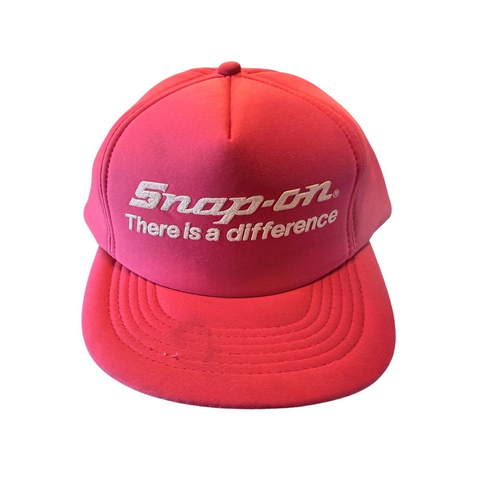 Vintage Snap-On Tools Red Trucker Hat Snapback Mesh Cap There is a Difference